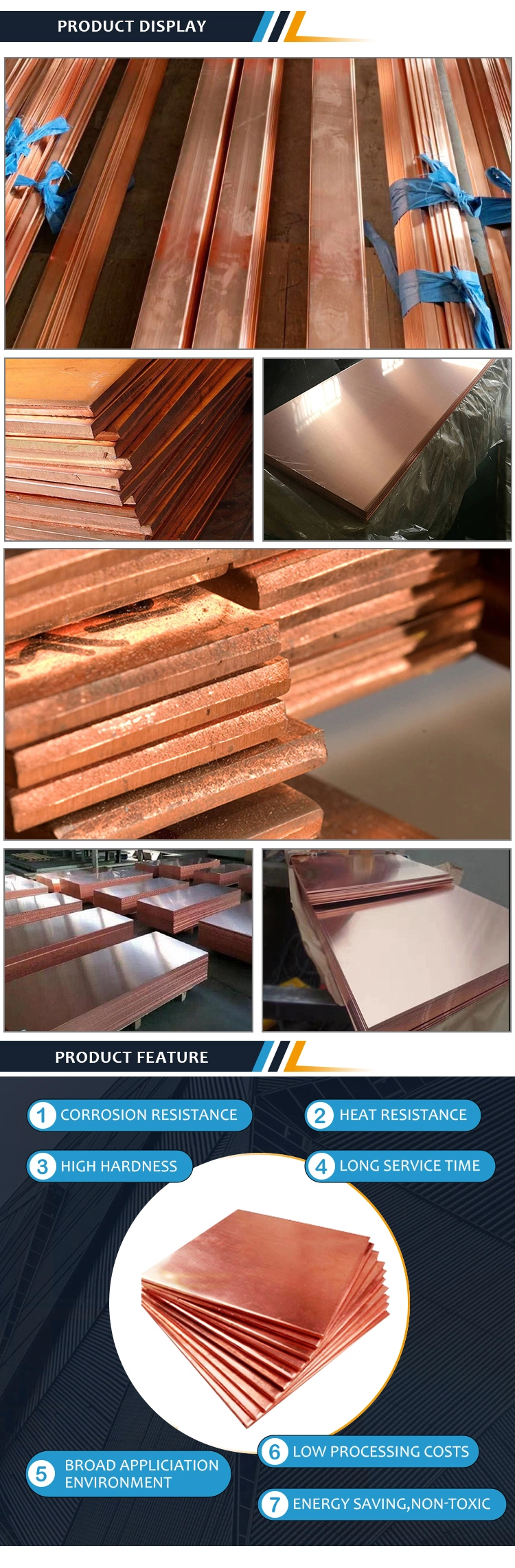 C5191 C51900 C70600 Phosphor Bronze Copper Alloy Brass Sheet Copper Nickel Plate